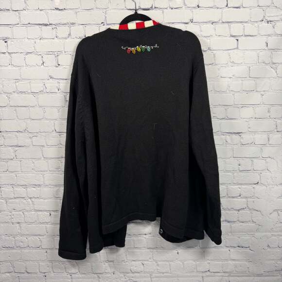 Lisa international Santa Christmas Cardigan 3X - Picture 6 of 10